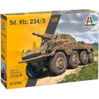 Kit de Modelo Militar Italeri Sd.Kfz.234/3 1:35 - Vehículo blindado pesado alemán Kit de Modelo Militar Italeri Sd.Kfz.234/3 1:35 - Vehículo blindado pesado alemán