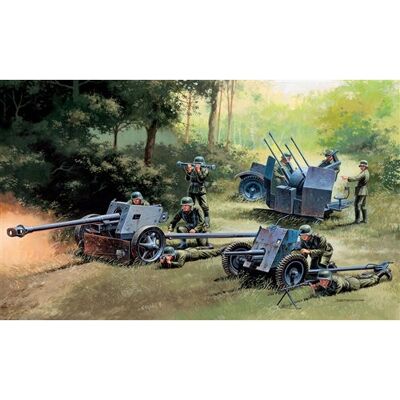 Kit Modèle Italeri - Échelle 1:72 Vêtement Militaire - PAK40 FLAK38 - Publicité Kit Modèle Italeri - Échelle 1:72 Vêtement Militaire - PAK40 FLAK38 - Publicité