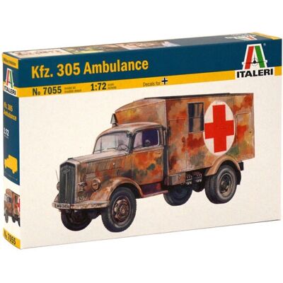 Italeri KFZ.305 Ambulance Military Truck Model Kit - Scale 1:72 Italeri KFZ.305 Ambulance Military Truck Model Kit - Scale 1:72