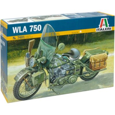 Modello di motocicletta militare Italeri WLA 750 - Scala 1:9 Modello di motocicletta militare Italeri WLA 750 - Scala 1:9