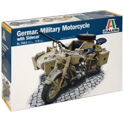Maquette de moto militaire Italeri 7403 - Kit d'assemblage - Publicité Maquette de moto militaire Italeri 7403 - Kit d'assemblage - Publicité
