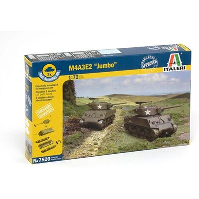 Italeri M4A3E2 Tank Model Assembly Kit - Military Model Kit Italeri M4A3E2 Tank Model Assembly Kit - Military Model Kit