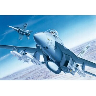 Italeri F/A-18E Super Hornet Montagekit - Vliegtuigmodel Italeri F/A-18E Super Hornet Montagekit - Vliegtuigmodel