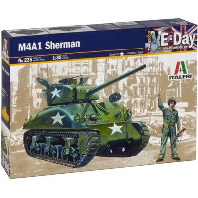 Kit modèle de char Sherman M4A1 d'Italeri - 1:35 Kit modèle de char Sherman M4A1 d'Italeri - 1:35