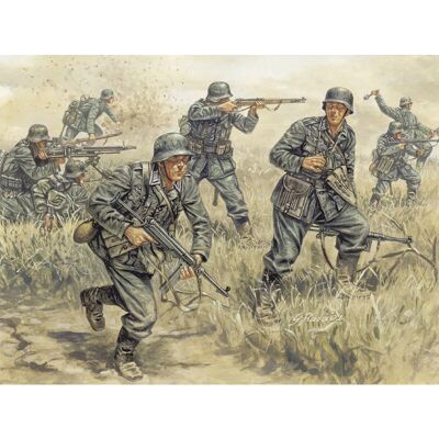 Figurines d'Infanterie Allemande Italeri - Échelle 1:72 - Publicité Figurines d'Infanterie Allemande Italeri - Échelle 1:72 - Publicité