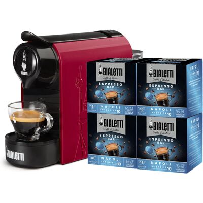 Macchina da Caffè Espresso Bialetti Gioia con 64 Capsule Macchina da Caffè Espresso Bialetti Gioia con 64 Capsule