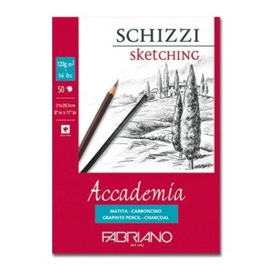 Fabriano Accademia Zeichenblock - A4, 50 Blatt, Weiß Fabriano Accademia Zeichenblock - A4, 50 Blatt, Weiß