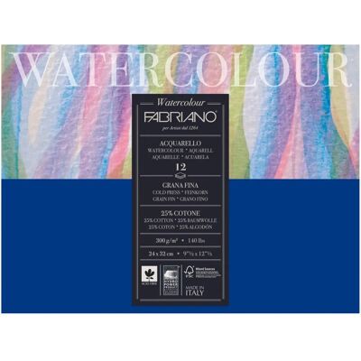 Blok papieru akwarelowego Fabriano - 12 arkuszy 24x32cm - FSC Blok papieru akwarelowego Fabriano - 12 arkuszy 24x32cm - FSC