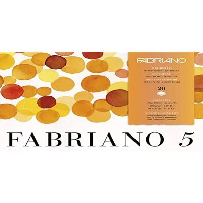 Fabriano 5 Cotton Watercolor Block - Watercolor Paper 300gsm Fabriano 5 Cotton Watercolor Block - Watercolor Paper 300gsm