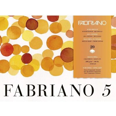 Bloc de papier aquarelle Fabriano 5 - 300gsm, 50% coton - Publicité Bloc de papier aquarelle Fabriano 5 - 300gsm, 50% coton - Publicité
