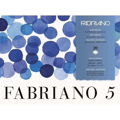 Papier aquarelle Fabriano 5 - Fait main, 300gsm, Blanc naturel - Publicité Papier aquarelle Fabriano 5 - Fait main, 300gsm, Blanc naturel - Publicité