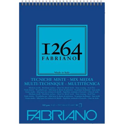 Fabriano 1264 Papier do rysunku wielofunkcyjny A3 - 300g Fabriano 1264 Papier do rysunku wielofunkcyjny A3 - 300g