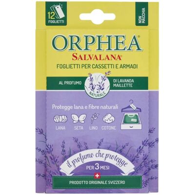 Orphea Salvalana - Fogli di Lavanda per Cassetti - Protegge Lana e Vestiti Orphea Salvalana - Fogli di Lavanda per Cassetti - Protegge Lana e Vestiti