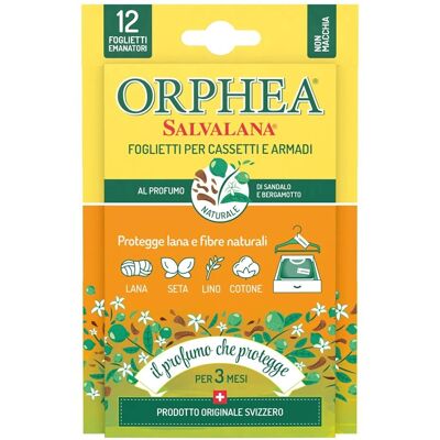 Orphea Salvalana - Feuilles de protection pour la laine et les vêtements - 15 feuilles - Publicité Orphea Salvalana - Feuilles de protection pour la laine et les vêtements - 15 feuilles - Publicité