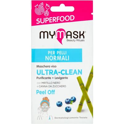 MyMask Maschera viso superfood ultra-clean ai mirtilli e canna da zucchero MyMask Maschera viso superfood ultra-clean ai mirtilli e canna da zucchero