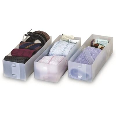 Domopak 911020 Aufbewahrungsbox - 3 Schubladentrenner, Transparent Domopak 911020 Aufbewahrungsbox - 3 Schubladentrenner, Transparent