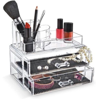 Organizzatore di Trucco Trasparente Domopak Living - Organizzatore di Trucco Organizzatore di Trucco Trasparente Domopak Living - Organizzatore di Trucco