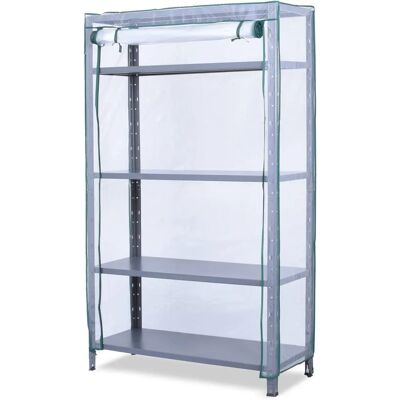 Housse transparente pour étagère en PVC Domopak 100x40x185/195 cm - Couverture de stockage - Publicité Housse transparente pour étagère en PVC Domopak 100x40x185/195 cm - Couverture de stockage - Publicité