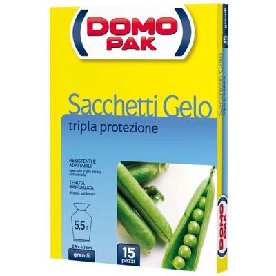 Domopak - 8001410086167 - 5.5 L - 15 pcs - Sacco conservazione alimenti Domopak - 8001410086167 - 5.5 L - 15 pcs - Sacco conservazione alimenti