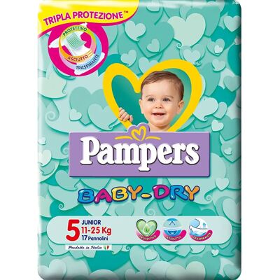 Pampers Baby Dry Junior Taille 5 - Couches - Publicité Pampers Baby Dry Junior Taille 5 - Couches - Publicité