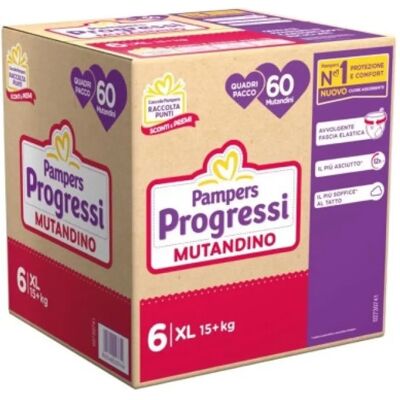 Pampers Progressi Mutandino 6 XL - Pannolini Pampers Progressi Mutandino 6 XL - Pannolini