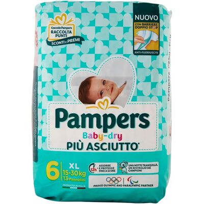 Pampers Baby Dry Taglia 6 - Pannolini Pampers Baby Dry Taglia 6 - Pannolini