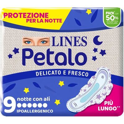 Assorbenti Petalo Blu Notte - Protezione Notturna con Ali Assorbenti Petalo Blu Notte - Protezione Notturna con Ali