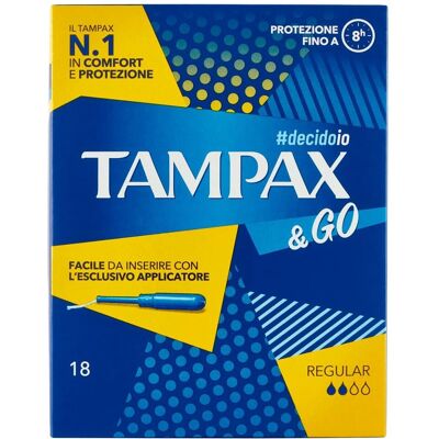 Tampax & Go Regular Tamponi - Tampone per flussi medi Tampax & Go Regular Tamponi - Tampone per flussi medi
