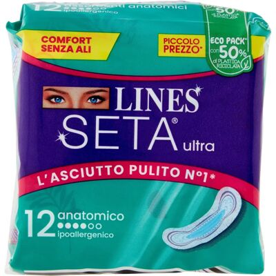 Lines Seta Ultra Anatomico - 12 pezzi - Assorbenti Lines Seta Ultra Anatomico - 12 pezzi - Assorbenti