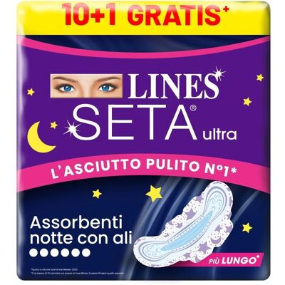Assorbenti Ultra Notte Seta con Ali - Protezione Flussi Importanti Assorbenti Ultra Notte Seta con Ali - Protezione Flussi Importanti