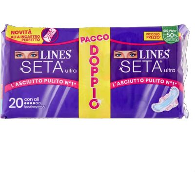 Lines Seta Ultra - Assorbenti Femminili Ultra Sottile - 20 pezzi Lines Seta Ultra - Assorbenti Femminili Ultra Sottile - 20 pezzi