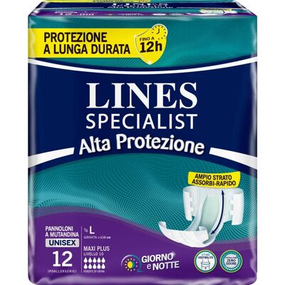 Lines Specialist MAXI PLUS Mutandina - L - Pannoloni Lines Specialist MAXI PLUS Mutandina - L - Pannoloni