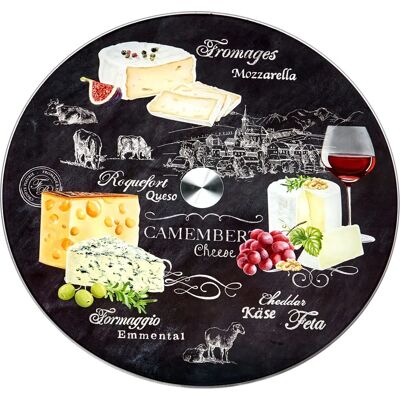 Plateau à fromage tournant multicolore - Plat de fromage - Publicité Plateau à fromage tournant multicolore - Plat de fromage - Publicité