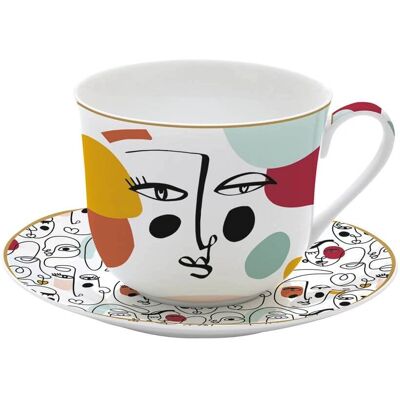 Easylife - Coffret petit-déjeuner en porcelaine Modernisme 40cl - Publicité Easylife - Coffret petit-déjeuner en porcelaine Modernisme 40cl - Publicité