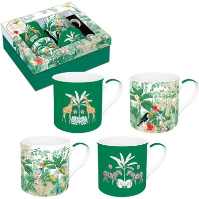 Set de 4 tasses exotiques Easy Life - Micro-ondes et lave-vaisselle - Publicité Set de 4 tasses exotiques Easy Life - Micro-ondes et lave-vaisselle - Publicité