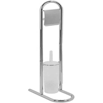 BIGHOUSE IT - Wall-mounted toilet paper holder + brush, chrome finish BIGHOUSE IT - Wall-mounted toilet paper holder + brush, chrome finish