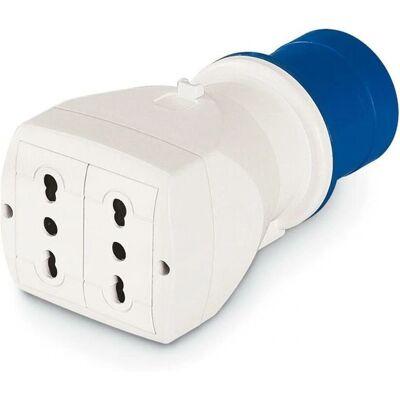SCAME - 610370 - Blu - IEC60309 2P+T - Adattatore elettrico SCAME - 610370 - Blu - IEC60309 2P+T - Adattatore elettrico