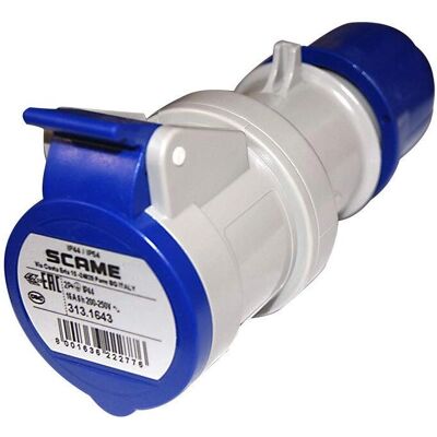 Scollegatore SCAME - 2P+T, 16A, IP44, Trasparente Scollegatore SCAME - 2P+T, 16A, IP44, Trasparente