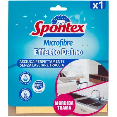 Panno Microfibra Effetto Daino Spontex - Pulizia Multi-Superficie Panno Microfibra Effetto Daino Spontex - Pulizia Multi-Superficie