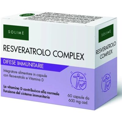 Solime' Srl Resveratrolo Complex 60 Capsule - Integratore con Resveratrolo e Vitamina D Solime' Srl Resveratrolo Complex 60 Capsule - Integratore con Resveratrolo e Vitamina D