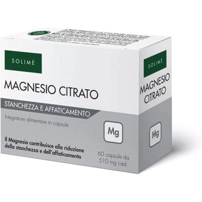 Solimè Citrato di Magnesio Integratore - 60 Capsule - Combatti Stanchezza e Stress Solimè Citrato di Magnesio Integratore - 60 Capsule - Combatti Stanchezza e Stress