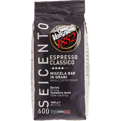 Ziarna kawy palone ciemne Vergnano 600 - Arabica & Robusta - Pełne ciało - 1kg Ziarna kawy palone ciemne Vergnano 600 - Arabica & Robusta - Pełne ciało - 1kg