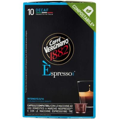 Caffè Vergnano - Decafeïneerde espressocapsules - Compatibel met Nespresso Caffè Vergnano - Decafeïneerde espressocapsules - Compatibel met Nespresso