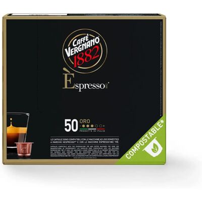 Caffè Vergnano - Pack 100 Capsules Espresso Oro - Nespresso Caffè Vergnano - Pack 100 Capsules Espresso Oro - Nespresso