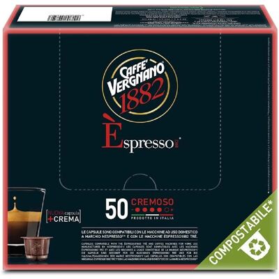 Caffè Vergnano - 100 Capsules Espresso Cremoso - Nespresso Compatible Caffè Vergnano - 100 Capsules Espresso Cremoso - Nespresso Compatible