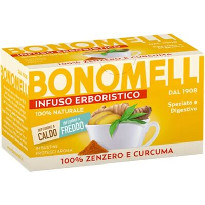 Tè alle erbe di zenzero e curcuma Bonomelli - Tisana Tè alle erbe di zenzero e curcuma Bonomelli - Tisana