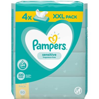 Salviette umidificate Pampers Sensitive XXL - Pelle sensibile - Per bambini Salviette umidificate Pampers Sensitive XXL - Pelle sensibile - Per bambini