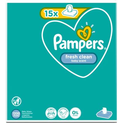 Pampers Frische Reinigung Babyfeuchttücher - feucht 15 x 80 Stk Pampers Frische Reinigung Babyfeuchttücher - feucht 15 x 80 Stk