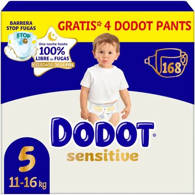 Dodot Taille 5 Couches & Pantalons - Peau sensible - Publicité Dodot Taille 5 Couches & Pantalons - Peau sensible - Publicité
