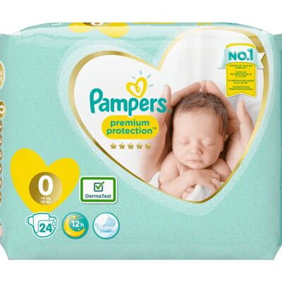 Pampers - Premium Protection - Newborn - Size 0 - Diapers Pampers - Premium Protection - Newborn - Size 0 - Diapers